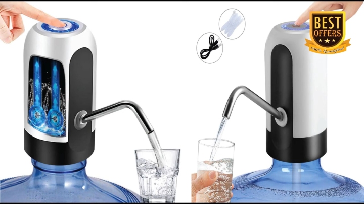 Automatic Water Dispenser Pump ,USB Rechargeable– Portable Electric Drinking Water Pump with Extension Hose-1Set