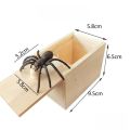 New Trick Spider Funny Scare Box Wooden Hidden Box Quality Prank Wooden Scare Box Fun Game Prank Trick Friend Toy Halloween Gift. 