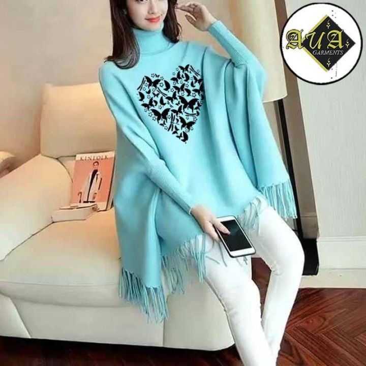 Fleece%20Poncho%20For%20Women%20%7C%20Winter%20Collection%20Woman's%20Printed%20Poncho%20For%20Girls%20%7C%20Winter%20Fashion%20Coffee%20Printed%20Poncho%20Sweater%20Poncho%20Style%20Top/Shirt%20For%20Girls%20-%20Image%204