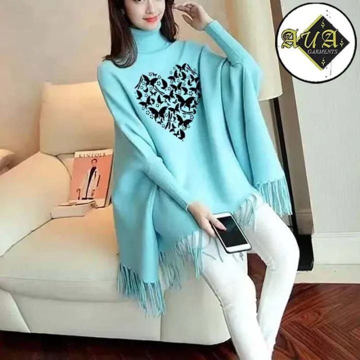 Fleece%20Poncho%20For%20Women%20%7C%20Winter%20Collection%20Woman's%20Printed%20Poncho%20For%20Girls%20%7C%20Winter%20Fashion%20Coffee%20Printed%20Poncho%20Sweater%20Poncho%20Style%20Top/Shirt%20For%20Girls%20-%20Image%204