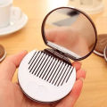 Portable Mini Pocket Mirror With Comb Brown Cute Chocolate Cookie Shaped Design Mirror Makeup Chocolate Folding Comb Makeup Gift. 