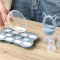 Baby Food Fruit Feeder and Breastmilk Popsicle Mould Set, Food Feeder Nipple, For Teething Relief, Freezer Tray, For 4+ Months. 