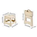 Lightweight Folding Step Stool Multi Purpose Handheld Thickened Footstool Non-Slip Plastic Small Benches Kitchen. 