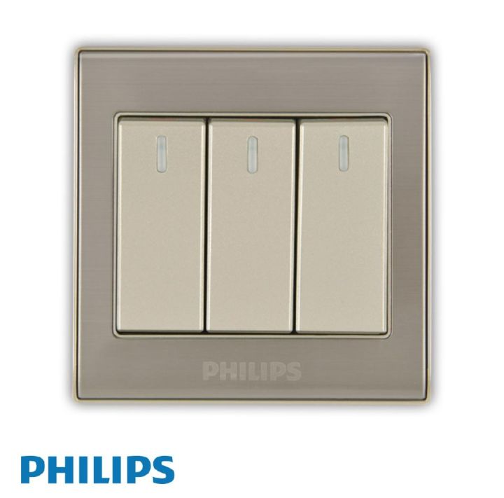 Philips Elegant Q8 Triple Single Pole Switch