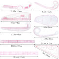 11Pcs Multifunctional French Curve Ruler Soft Plastic Patchwork Ruler Measure Dressmaking Drawing Template Craft Sewing Tools. 