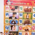Thai alphabet poster Thai chicken Thai brothers (orange). 