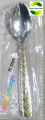 06 pieces Tea Spoon 6" size half Golden medium size Spoon use for Home Kitchen Restaurants and Office.