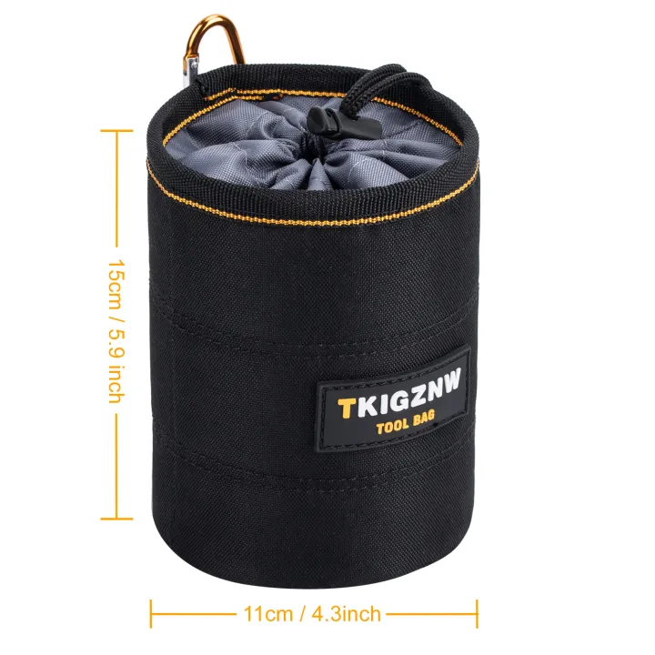 TKIGZNW%20Tool%20Pouch%20Nails%20Screws%20Bag%20with%20Belt%20Clip%20Black%20-%20Image%206