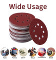 8Holes 5inch 20pcs Grit Round Sand Round Paper Sandpaper Sanding Disc Sander Assorted 40/60/80/100/240/320//800/1000 Sandpapers. 