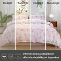 3pcs/set Plaid Bow Print Duvet Cover Set(1 Duvet Cover & 2 Pillowcase）Soft And Skin-Friendly Duvet Cover Bedding Set. 