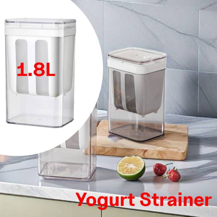 400ML Yogurt Strainer Maker whey separator with Mesh Jar Lid Kitchen Tools Yogurt Filter Food Strainer for Desserts Cheese