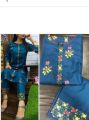 Anarkali Cotton Silk Kurti Set For Women. 