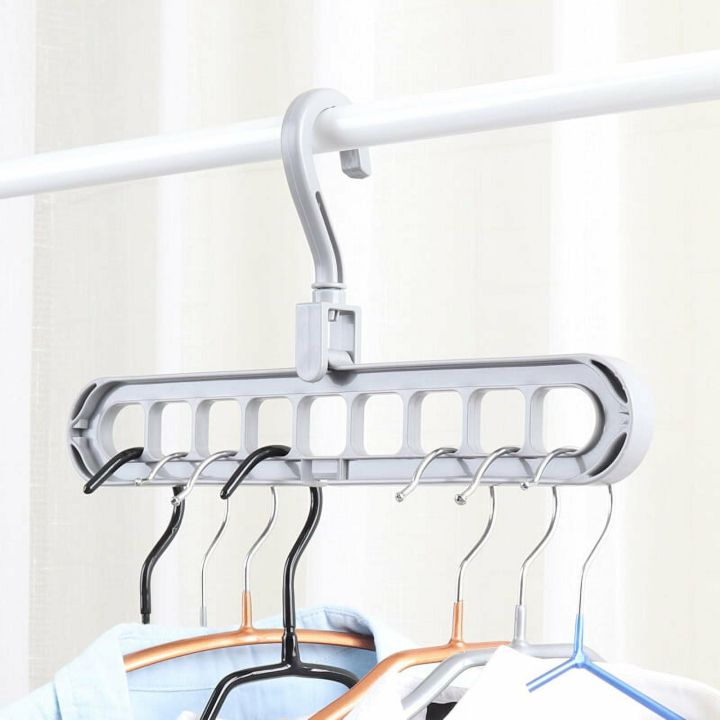 Magic%20Space%20Saving%20Hanger%20l%209%20Hole%20Multi%20Color%20Plastic%20Hanger%20l%20Smart%20Clothes%20Organizing%20-%20Image%209
