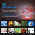 Portable White Noise Machine Baby 30 Sleep Sounds 7 Colour Baby Night Light 16 Levels Volume Adjustment with Memory Function. 