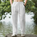 New Men's Beach Pants Joggers Fashion Cotton Linen Sweatpants Casual Pants Hawaiian Vacation Loose Spring/Summer Long M-4XL.