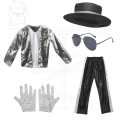 Black Michael Jackson cosplay set world's top dance king not surpassed Halloween hot selling. 