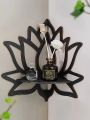 Wooden Lotus Hollow Decorative Rack Aromatherapy Organiser Essential Oil Candle Holder Wall Mounted Shelf Corner Shelf.