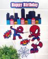 Spiderman Theme Picture Cake Topper  102. 