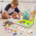 Kids Intelligent 3D Jigsaw Toys Magnetic Puzzle Book Brain Training Games Montessori Educational Toys for Xmas Toys Kids . 