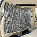Plaid Bear car partition curtain Retractable sunscreen heat insulation car shade hanging in-car privacy curtain.