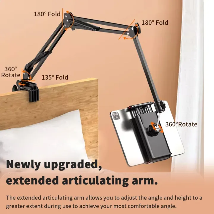 Tablet%20Holder%20for%20Bed%20with%2090cm%20Metal%20Arm%20360%C2%B0%20Rotating%20Bed%20Tablet%20Mount%20Stand%20For%20iPad%20Stand%204.5~11%20Inch%20Phone%20Tablet%20Bracket%20-%20Image%204