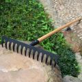 Farming Rake Stainless Steel Rake 14-Tooth Hay Deciduous Rake Pine Soil Rake Garden Gardening Tools Agricultural Farm Tools. 