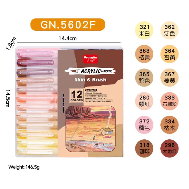 AngelMark%20Skin%20Tones%20Soft%20Art%20Markers%20Acrylic%20Paint%20Pens%2012%20colors%20for%20Sketch%20Portrait%20Manga%20Drawing%20Illustration%20Sketching%20Art%20-%20Image%208