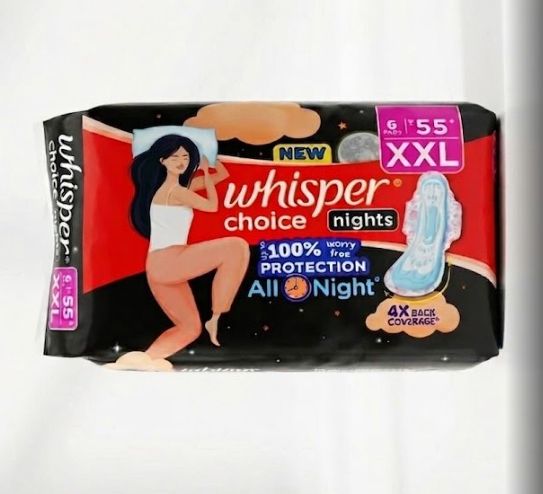 Whisper Choice Night Sanitary Pads (XXL) 6's