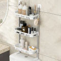 3-Tier Multifunctional Wall Hanging Storage Rack - Kitchen & Bathroom Organizer. 