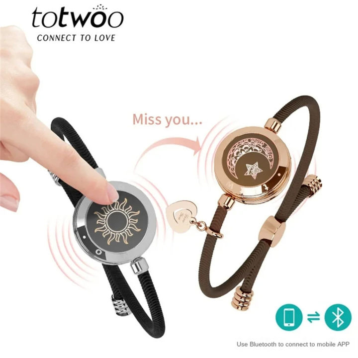 TOTWOO Long Distance Touch Bracelets for Couples, Vibration & Light up for  Love Couples Bracelets | Long Distance Relationship | Daraz.lk