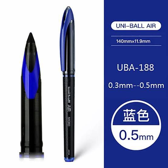 Uni-ball Air Micro 0.5 mm- Best Rollerball pen - Uniball Air Micro Pen - UBA 188M  Pack of 1 only