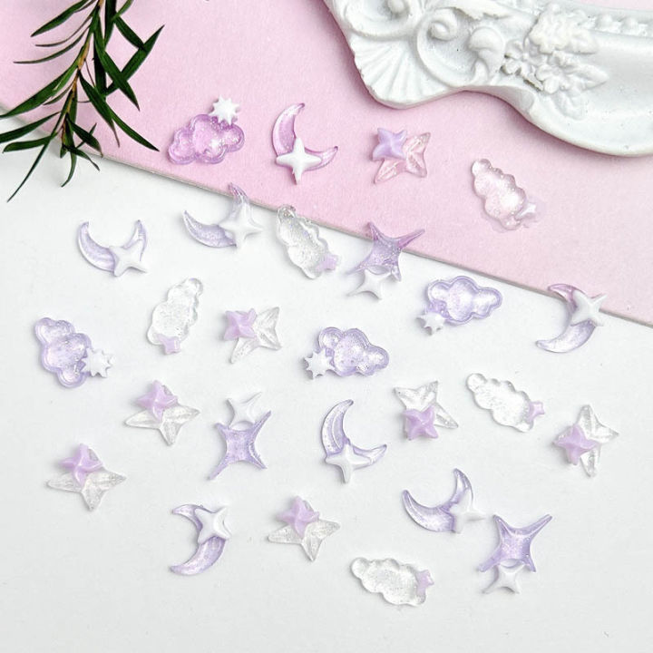 50PCS%20Transparent%20Resin%20Moon%20Cloud%20Nail%20Art%20Charms%20with%20White%20Purple%20Sparkling%20Four-pointed%20Star%20Nail%20Decoration%20DIY%20Nail%20Crafts%20-%20Image%202