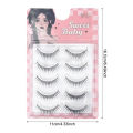 5 Pair False Eyelashes Strip Wispy Fake Lashes Natural Spiky Wispy Thick Eye Lash For Day-To-Day Use Wedding Vacation . 