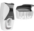 Toothpaste Dispenser Toothpaste Dispenser Black Abs Wall Mounted Toothbrush Toothpaste Holder Automatic Toothpaste Dispenser Squeezer for Family Washroom Bathroom. 