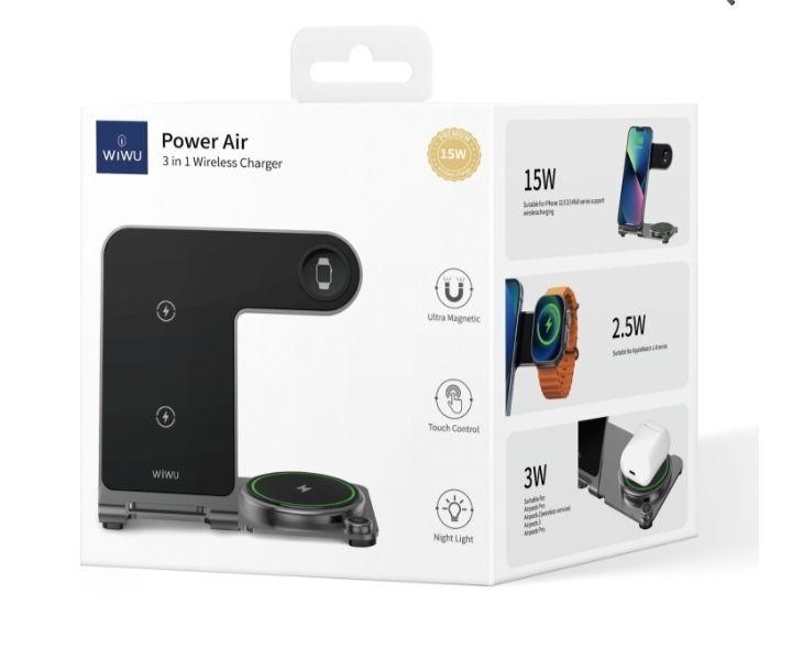 WiWu Wi-W005 3-in-1 Wireless charger