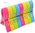 Beach Towel Clips Chair Clips Towel Holder,Plastic Clothes Pegs Hanging Clip Clamps, Yellow,blue,green,red. 