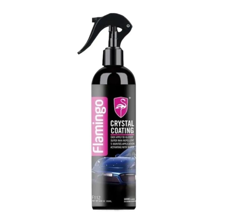 Flamingo Crystal Coating 250ML. Ceramic Coating for Motorcycle / Car Paint Care Nano Hydrophobic Coating Waterproof High Gloss Shine Liquid Polish Wax