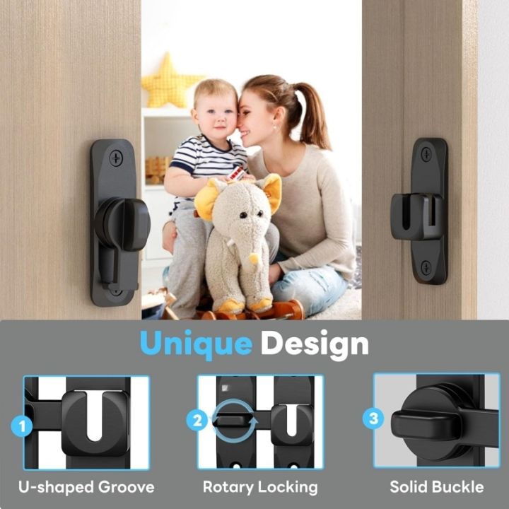 90/180%20Degree%20Barn%20Door%20Lock%20Sliding%20Door%20Latch%20Solid%20Buckle%20Cam%20Cylinder%20Locks%20Anti-theft%20Buckle%20Door%20Bolt%20Flip%20Gate%20Hardware%20-%20Image%202