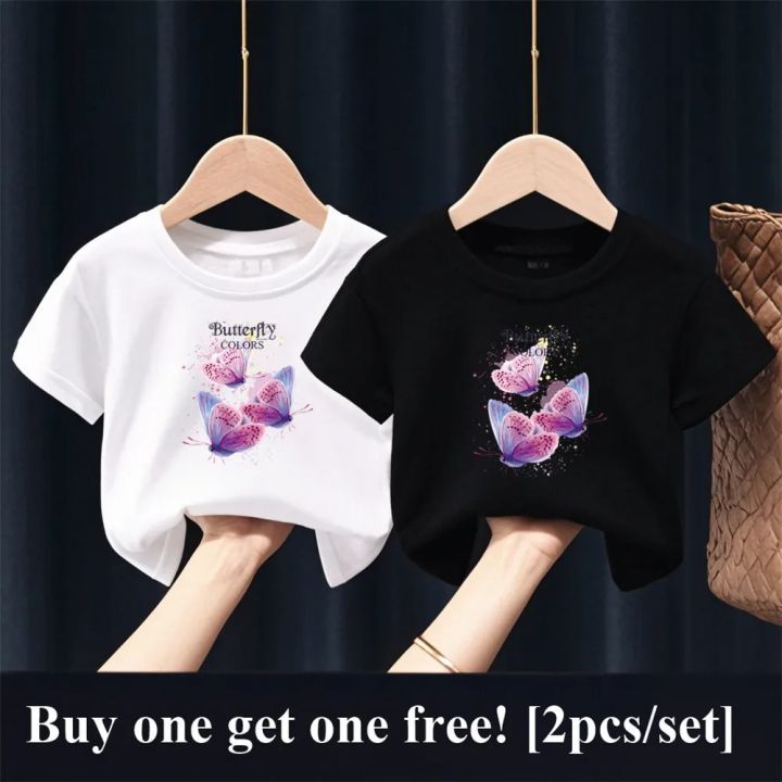 2pcs/Pack%20Girls%20Purple%20Butterfly%20T-Shirt%20Kids%20Fashion%20Short%20Sleeve%20Sister%20Matching%20Outfit%20Kids%20Best%20Friend%20Tops%20Tee%20-%20Image%203