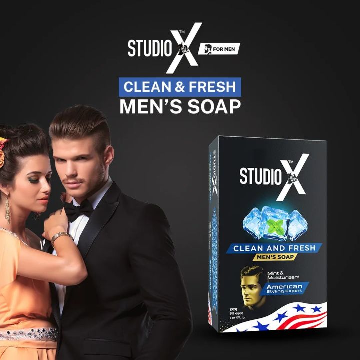 Studio%20X%20Clean%20&%20Fresh%20Soap%20For%20Men%20Combo%20Pack%20(75gm%20x%204)%20-%20Image%202