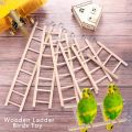 1pc Parrot Toy Wooden Bird Climbing Ladder, Parrot Bird Cage Supplies, Solid Wood Stand Climbing Ladder,Hamster ladder. 