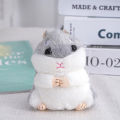 Fluffy Hamster Doll Plush Toys Keychain Pendant Women Girl Faux Fur Pompom Key Ring Trinkets Handbag Backpack School Bag Pendant. 