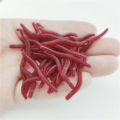 100PCS Soft Lure Bass Bream Bloodworm Fishing Earthworm Worm Rubber Red Worms Baits Fishy Smell Realistic Tackle.