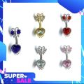 ✨Navel rings premium crystal body jewelry shank size 1.6mm standard shank length 8 mm ￼ total length 2.5 cm. 