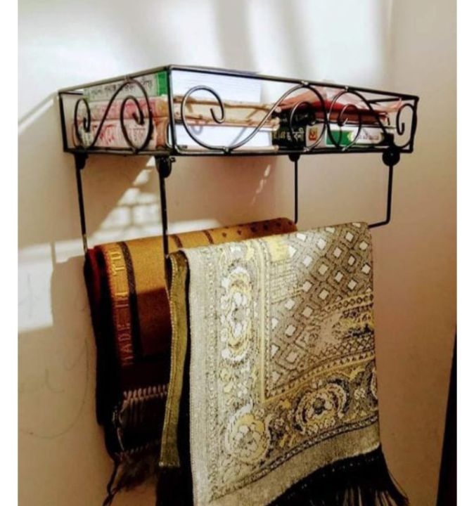 Space%20saver%20Metal%20Wall%20Stand%20Includes%203%20Jaymamaz%20Hangers%2012%E2%80%B3%20Black%20-%20Image%208