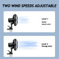 EAFC 8 Inch 12V/24V Summer Car Fan Portable Vehicle Auto Cooling Oscillating Fan Ceiling Travel Adjustable Clip On Fan AirCooler. 