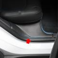 Rear Door Sill Pad for Tesla Model Y Anti Kick Dirt Threshold Strip PU Leather Protective Cover Car Inner Hidden Pads 2021-2024.