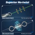 Fishing Swivels Snap 25~100Pcs Hooked Snap Stainless Steel Fishing Rolling Barrel Swivel Fishing Lure Connector Interlock Snap.