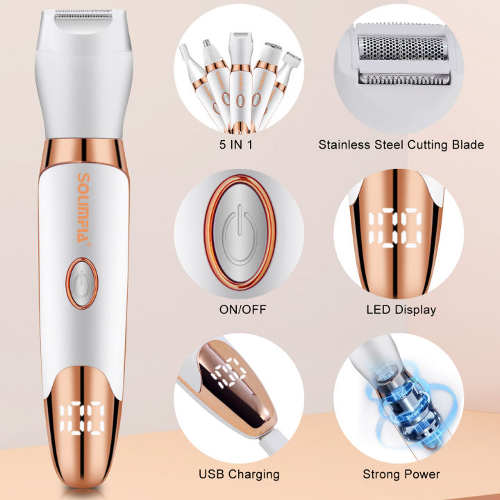 Solimpia%205-in-1%20Electric%20Hair%20Removal%20Device%20Rechargeable%20Body%20Nose%20Hair%20Trimmer%20Eyebrow%20Grooming%20Kit%20for%20Woman%20-%20Image%202