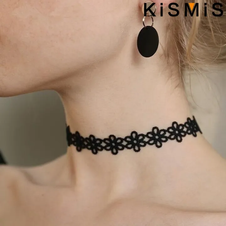 KISMIS%206Pcs/Set%20Black%20Lace%20Chokers%20Necklace%20Set%20Vintage%20Gothic%20Punk%20Elastic%20Necklace%20Women'S%20Jewelry%201Sets%20-%20Image%203